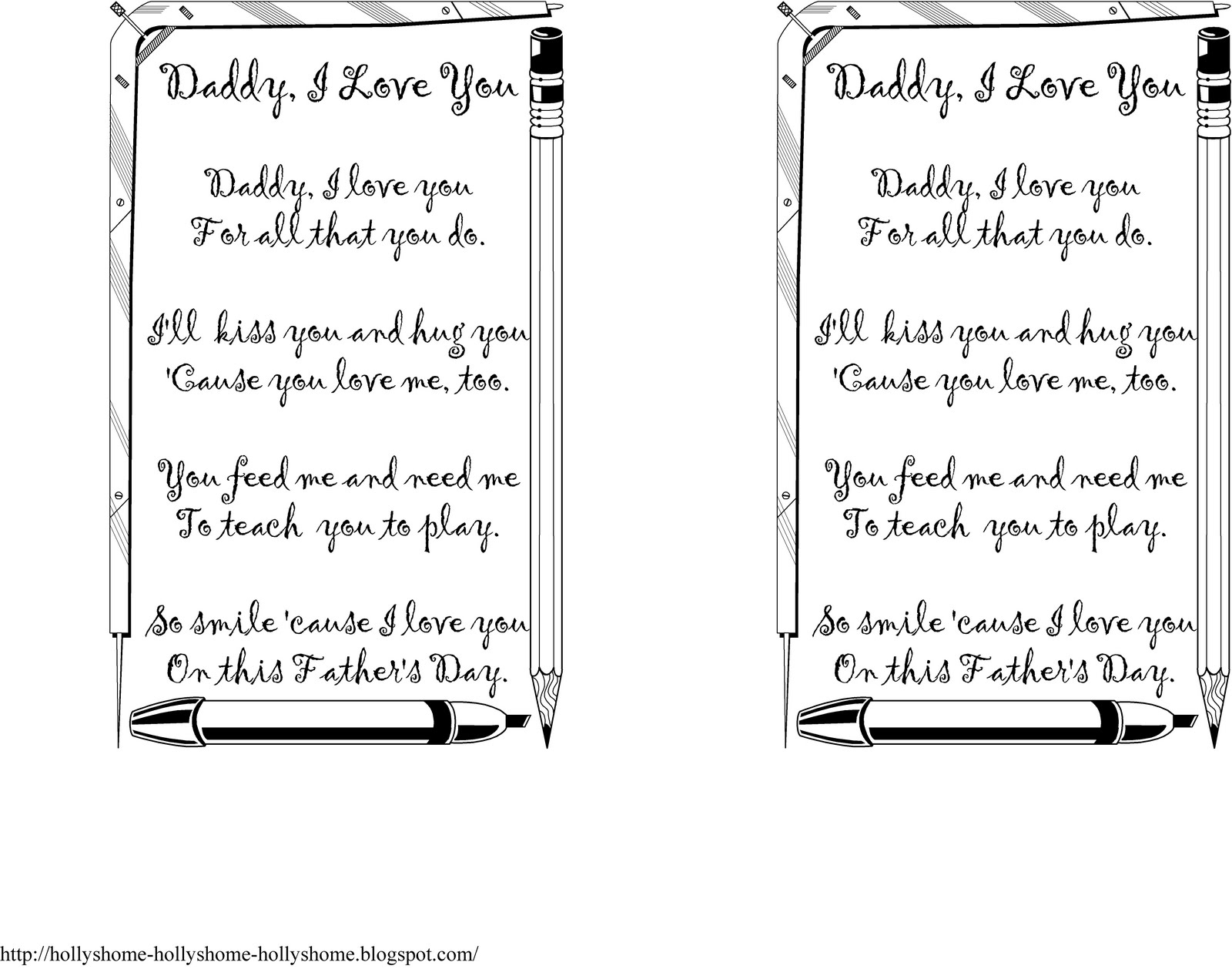 Printable Fathers Day Poem