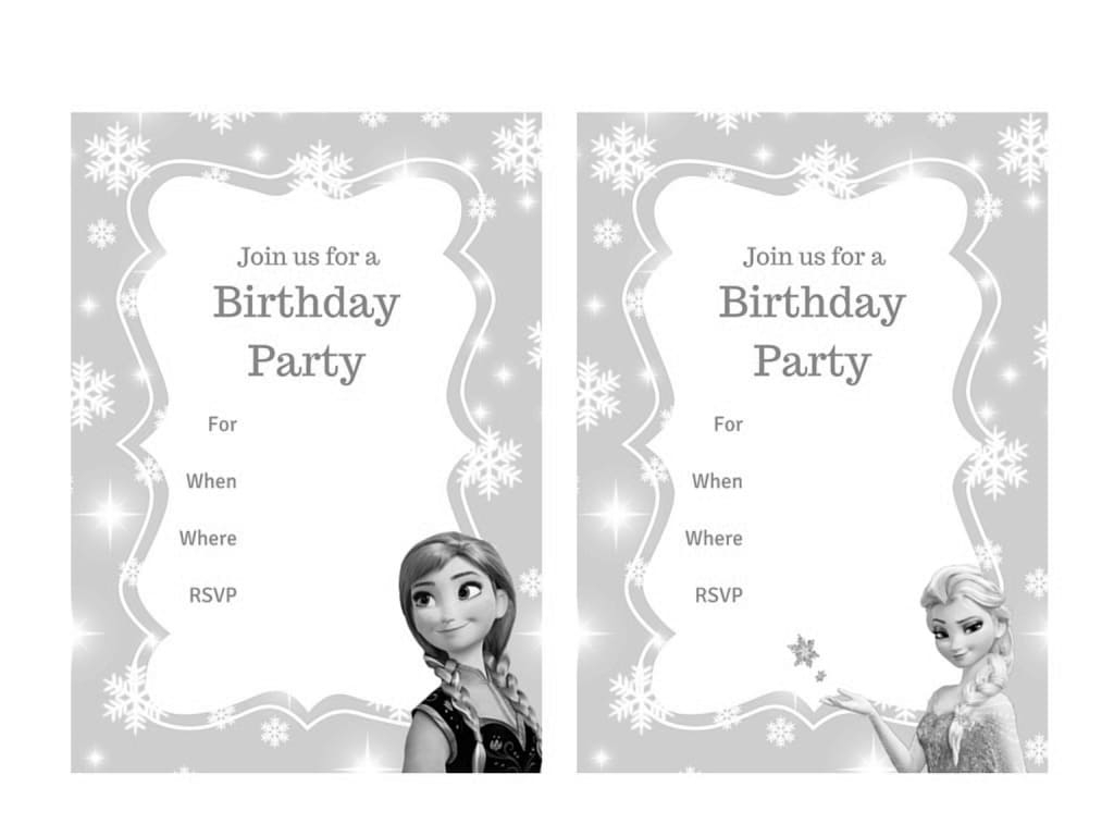 Printable Frozen Birthday Invitations Free Download And Print For You