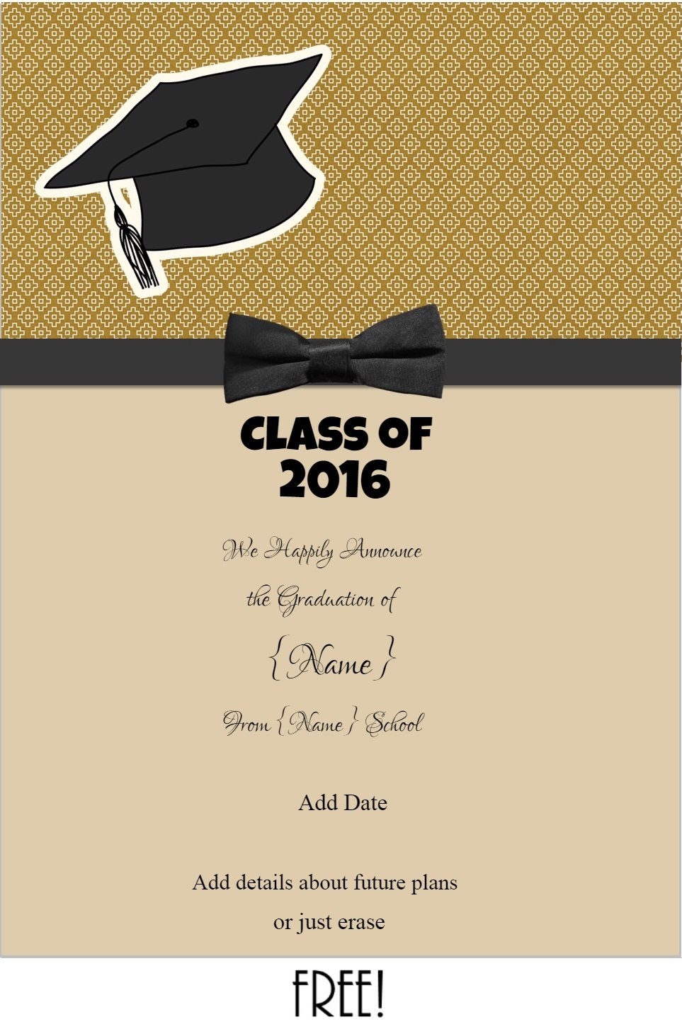 Printable Graduation Announcements