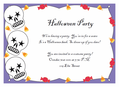 Printable Halloween Party Invitations
