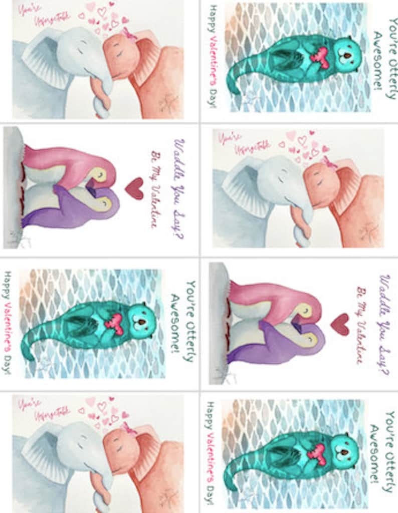 Printable Kids Valentine 39 s Day Cards Etsy