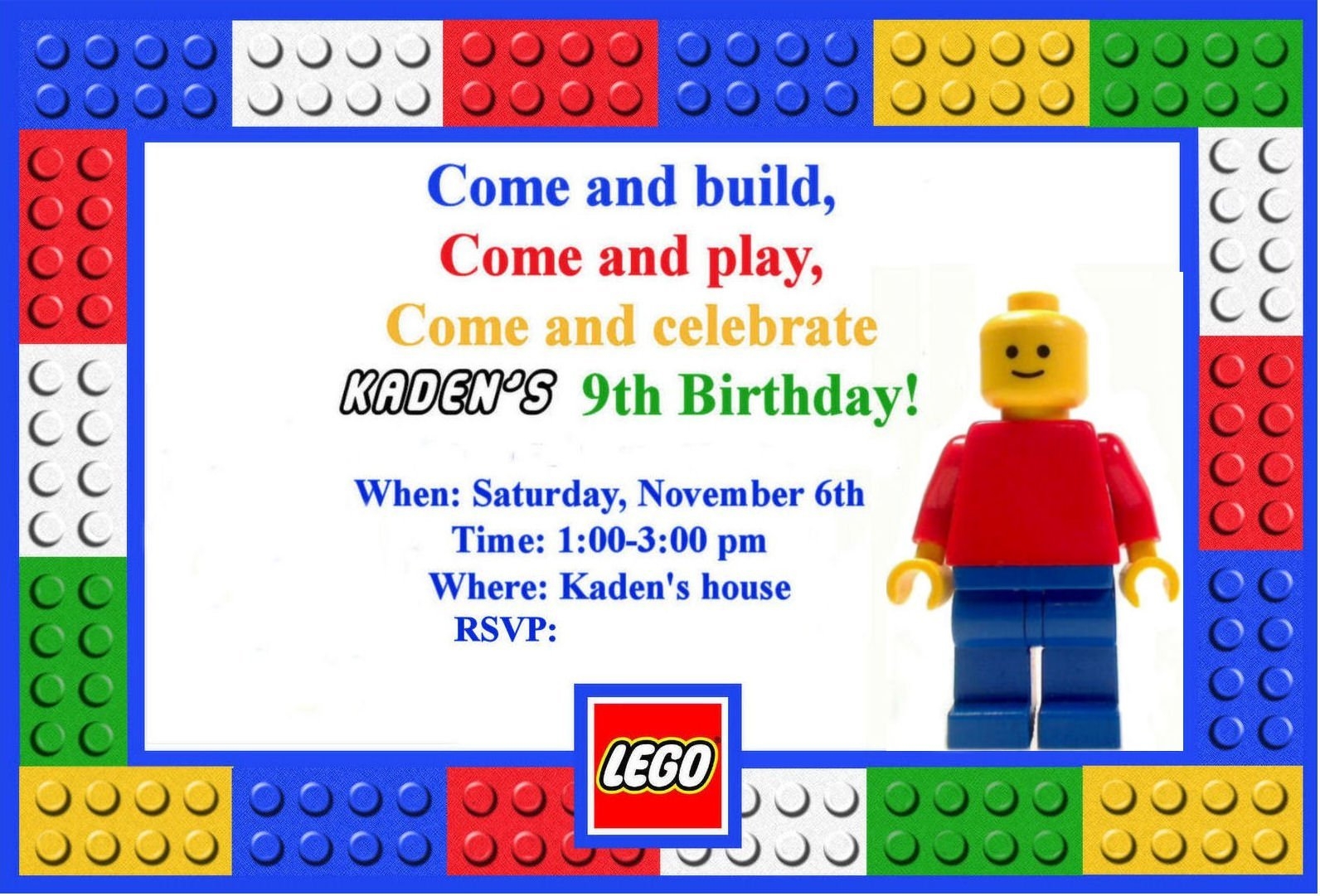 Printable Lego Birthday Invitations Free Invitation Design Blog