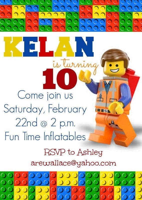 Printable Lego Birthday Invitations Lego Birthday Invitations Lego 