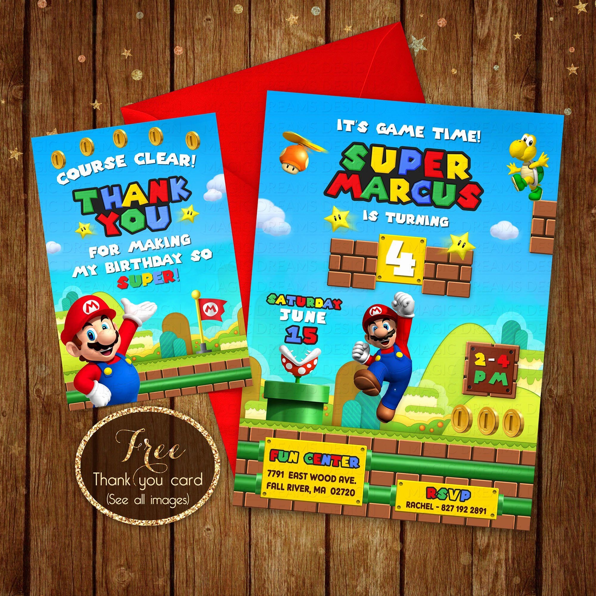 Printable Mario Birthday Invitations Printable Word Searches
