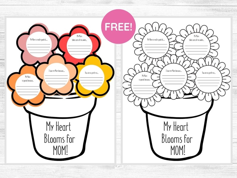 Printable Mothers Day Crafts For Preschoolers Crafts For Etsy