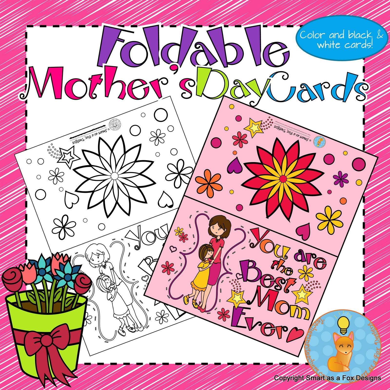 Printable Mothers Day Foldable Cards For Kids Tedy Printable Activities
