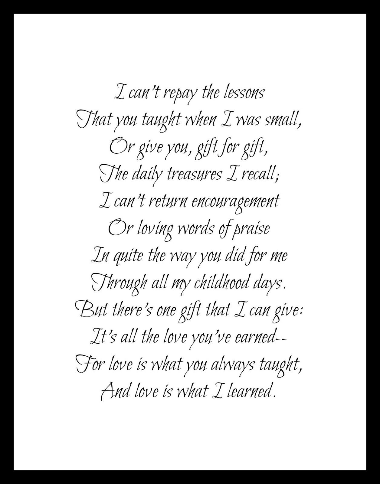 Printable Mothers Day Poems Sinrefarmamiento