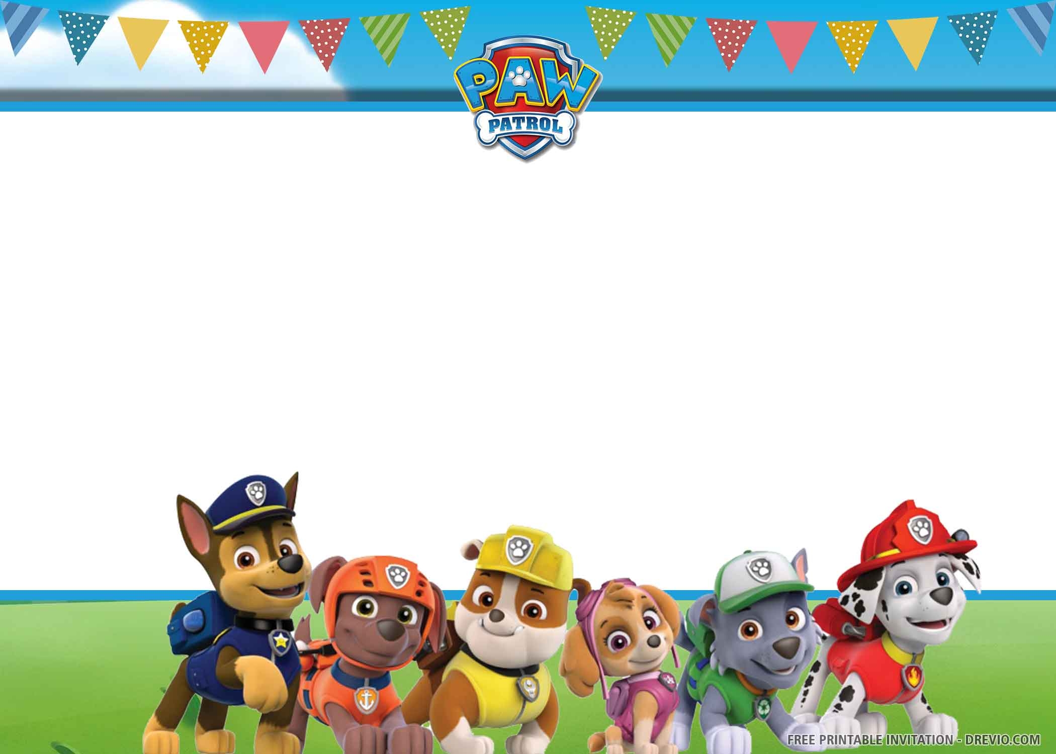 Printable Paw Patrol Birthday Invitations