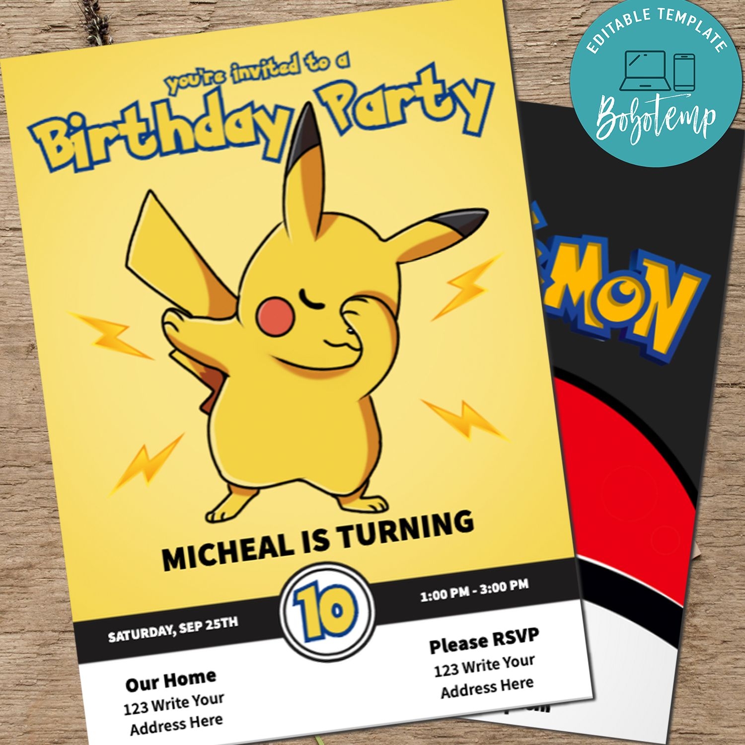 Printable Pokemon Birthday Invitations Printable Calendar