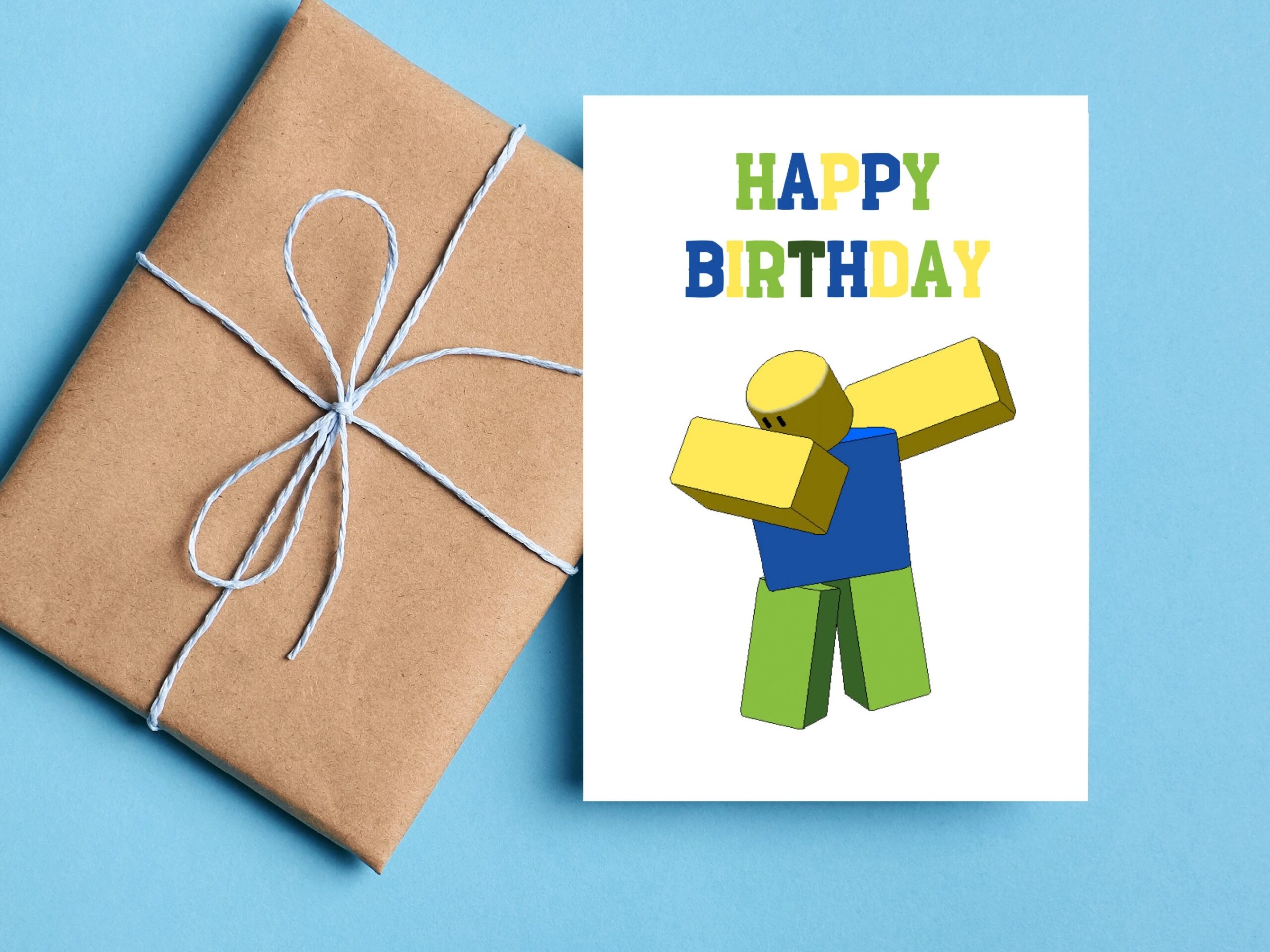 Printable Roblox Happy Birthday Card Roblox Birthday Card Etsy