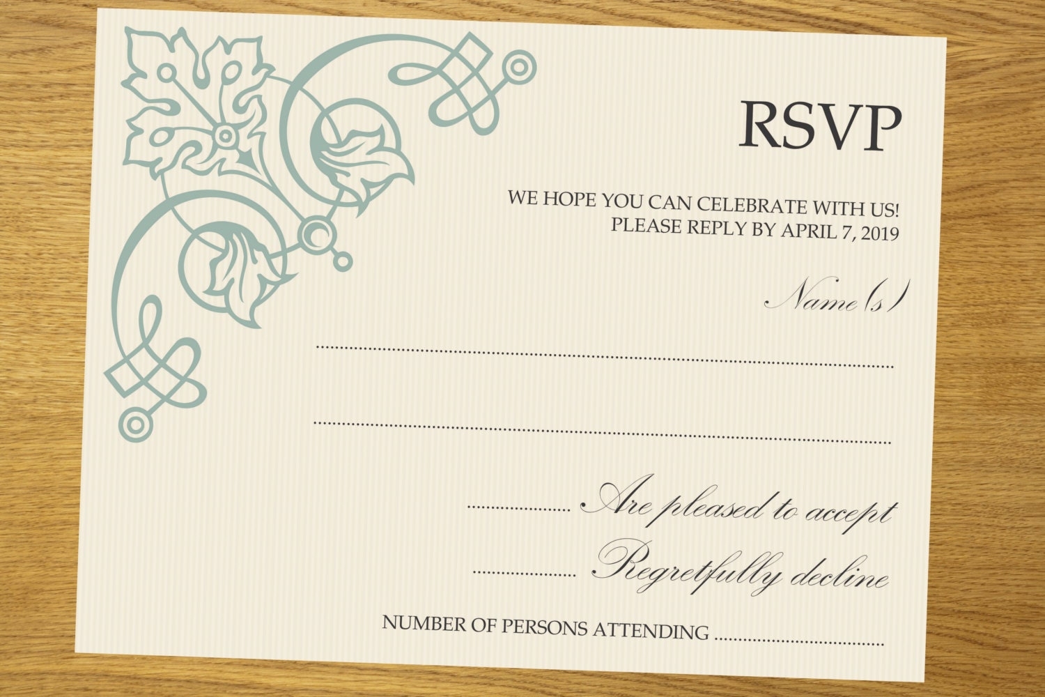 Printable Rsvp Template