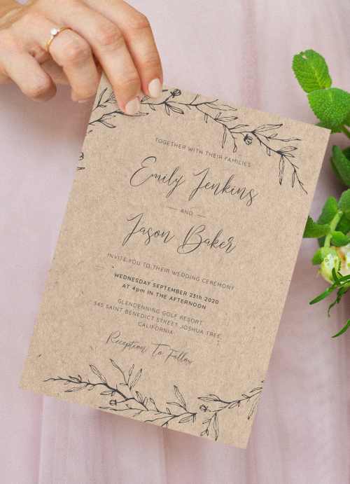 Printable Rustic Wedding Invitations