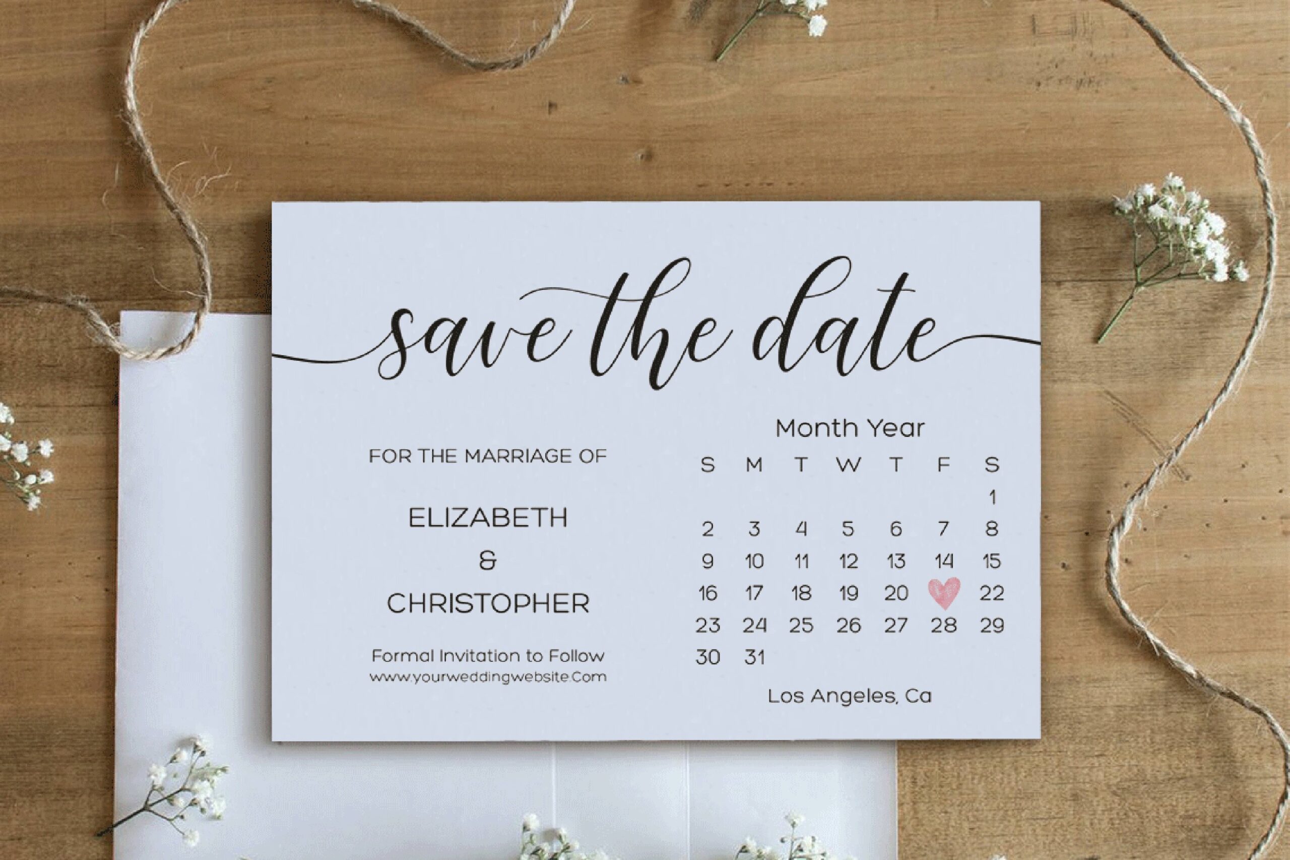 Printable Save The Date Card Template Printable Templates