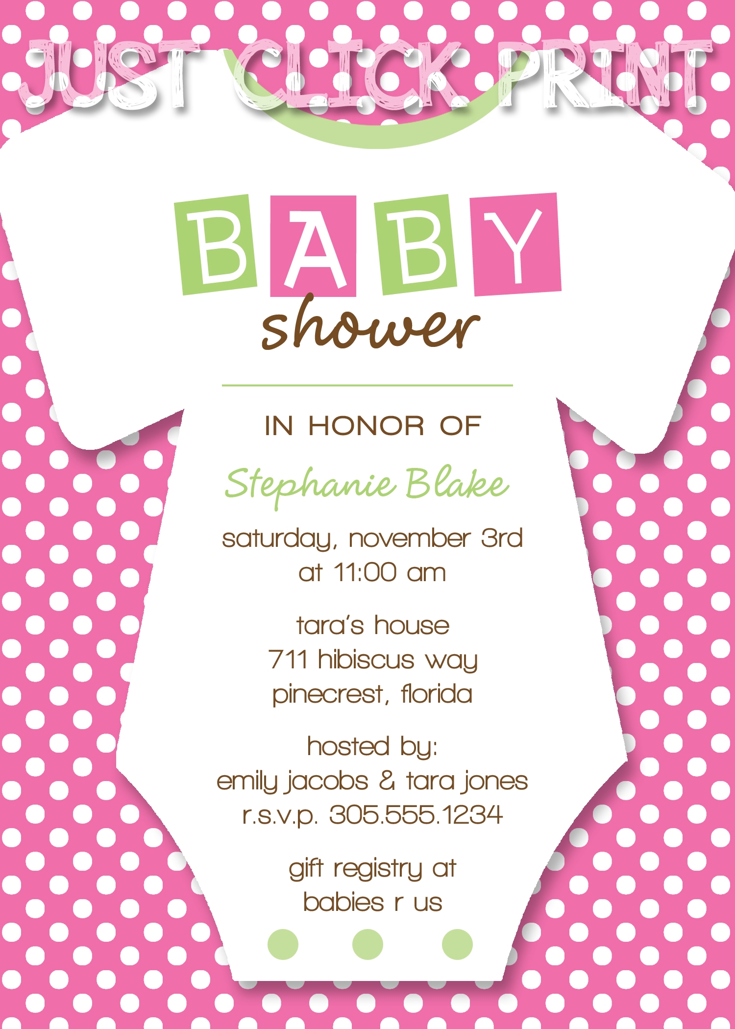 Printable Shower Invitations