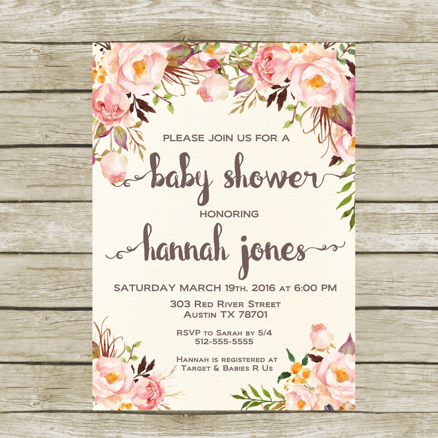 Printable Shower Invitations