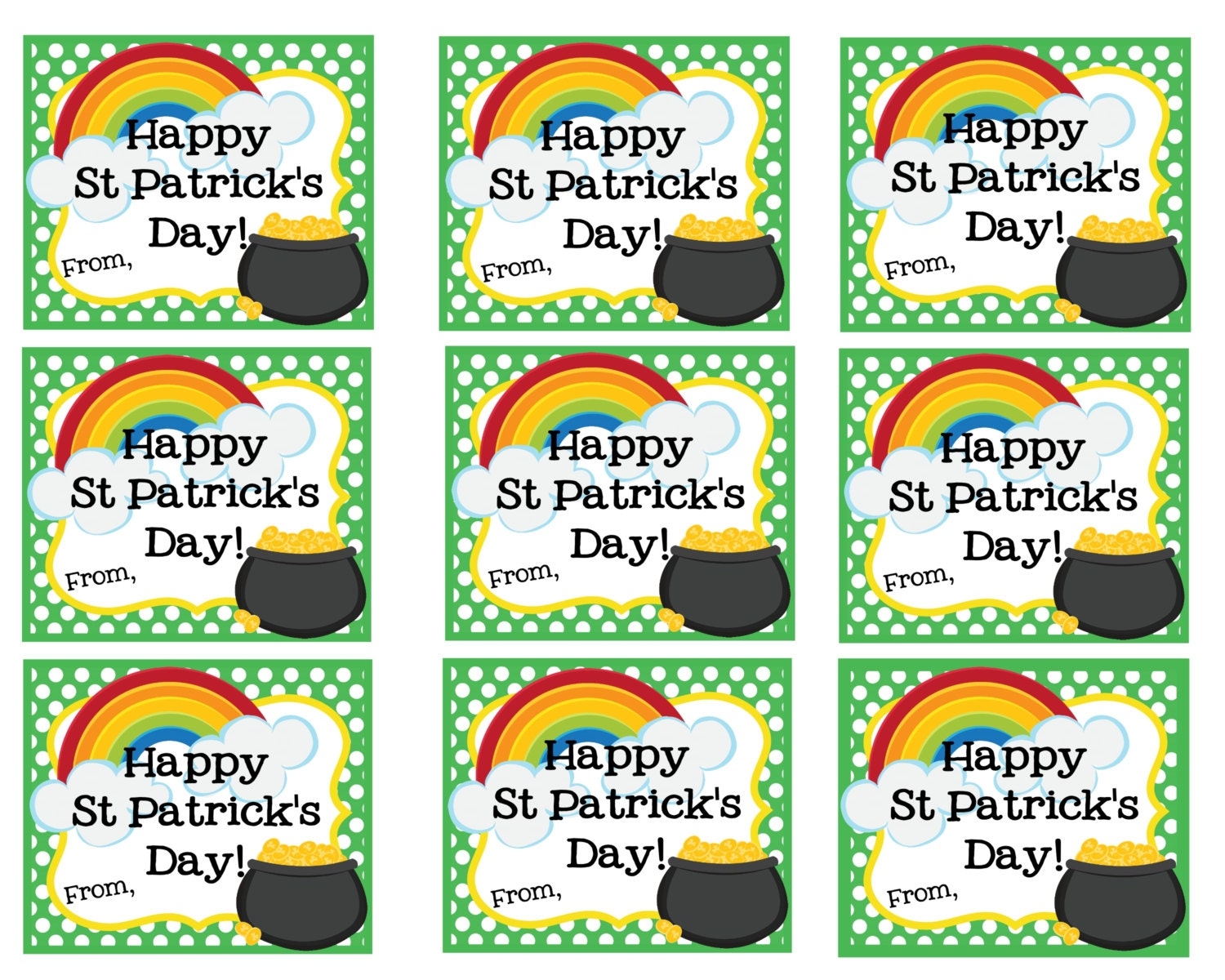 Printable St Patrick 39 s Day Tags Happy St Patrick 39 s