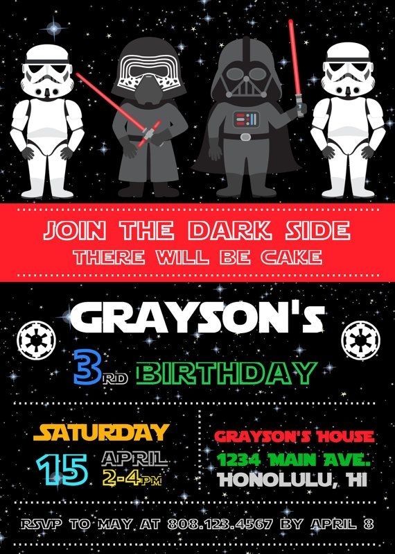 Printable Star Wars Invitation