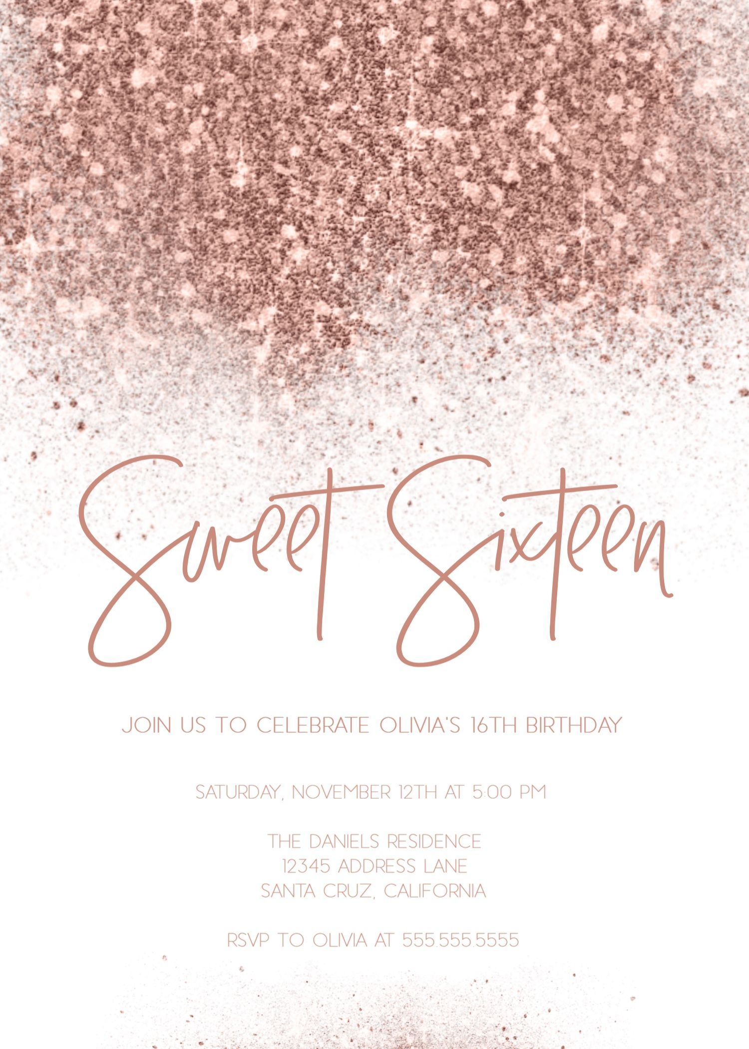 Printable Sweet 16 Invitations
