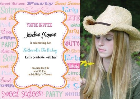Printable Sweet Sixteen Invitations