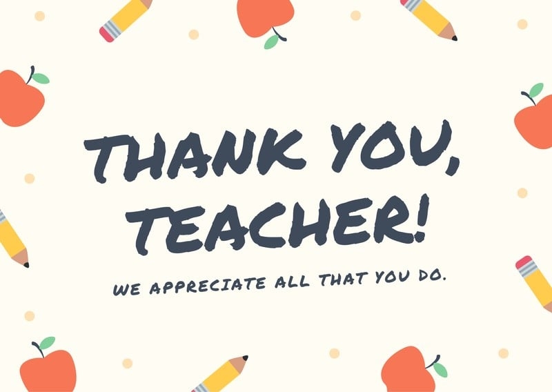 Printable Teachers Day Card Design Logwitt
