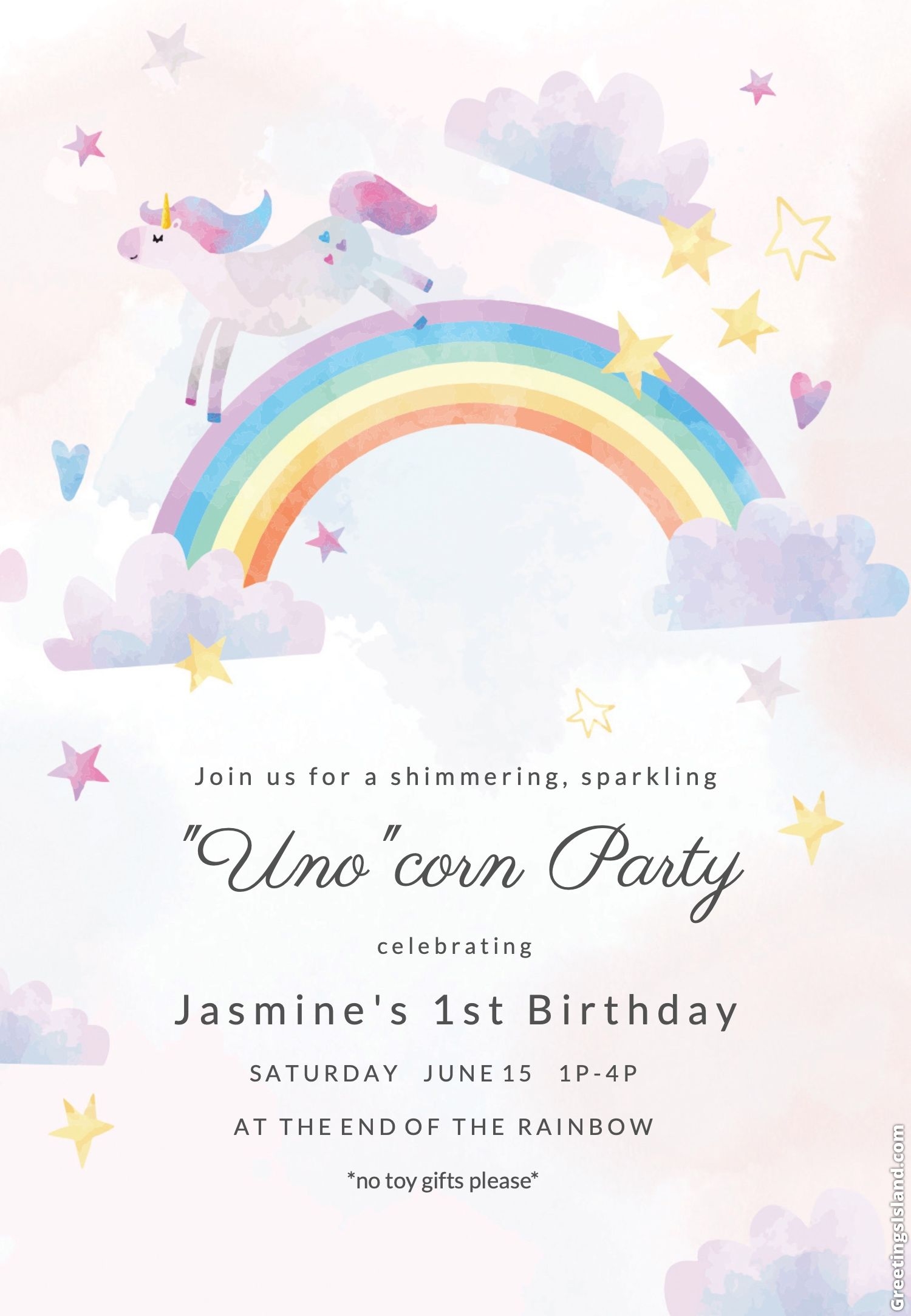 Printable Unicorn Invitations
