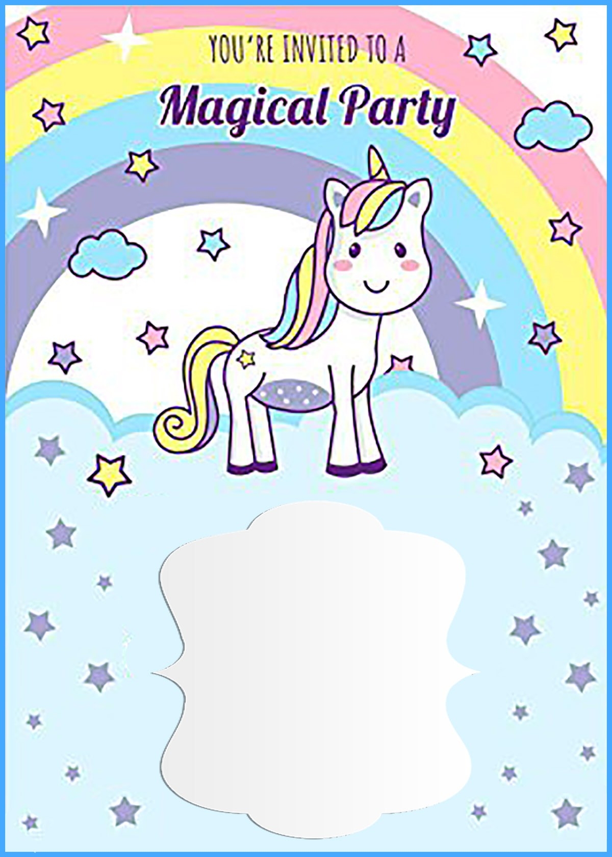 Printable Unicorn Invitations