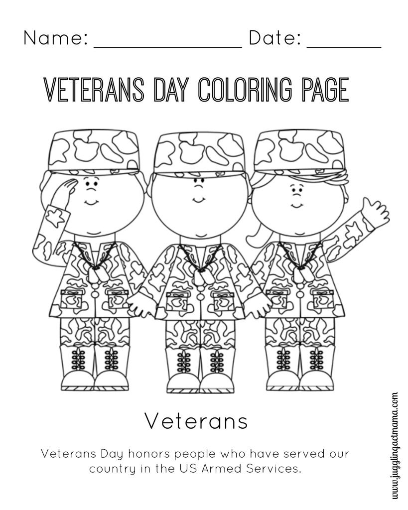 Printable Veterans Day Coloring Pages