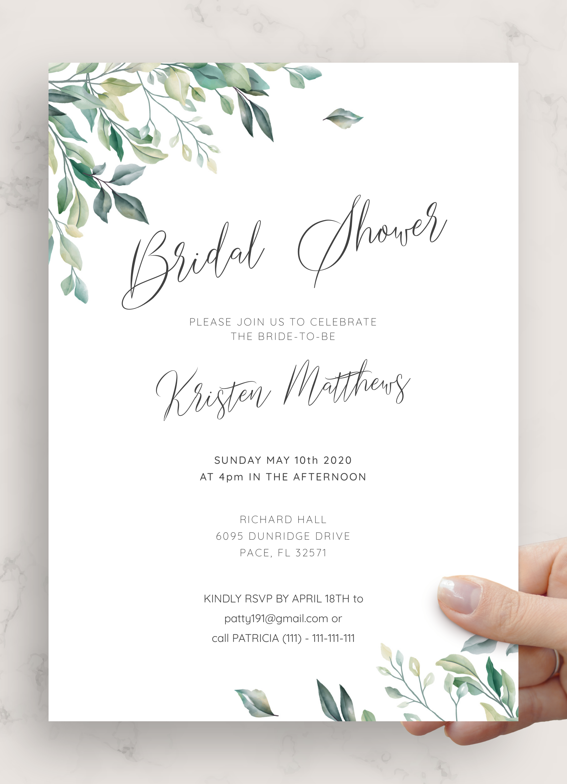 Printable Wedding Shower Invitations
