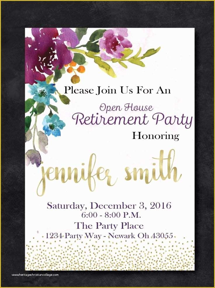 Retirement Invitation Templates Free Printable Of 1000 Ideas About 