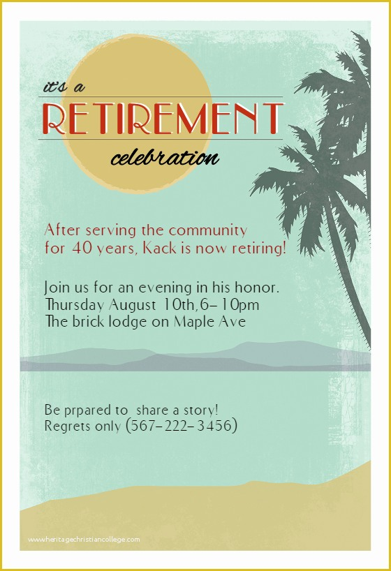 Retirement Invitation Templates Free Printable Of Its A Retirement 