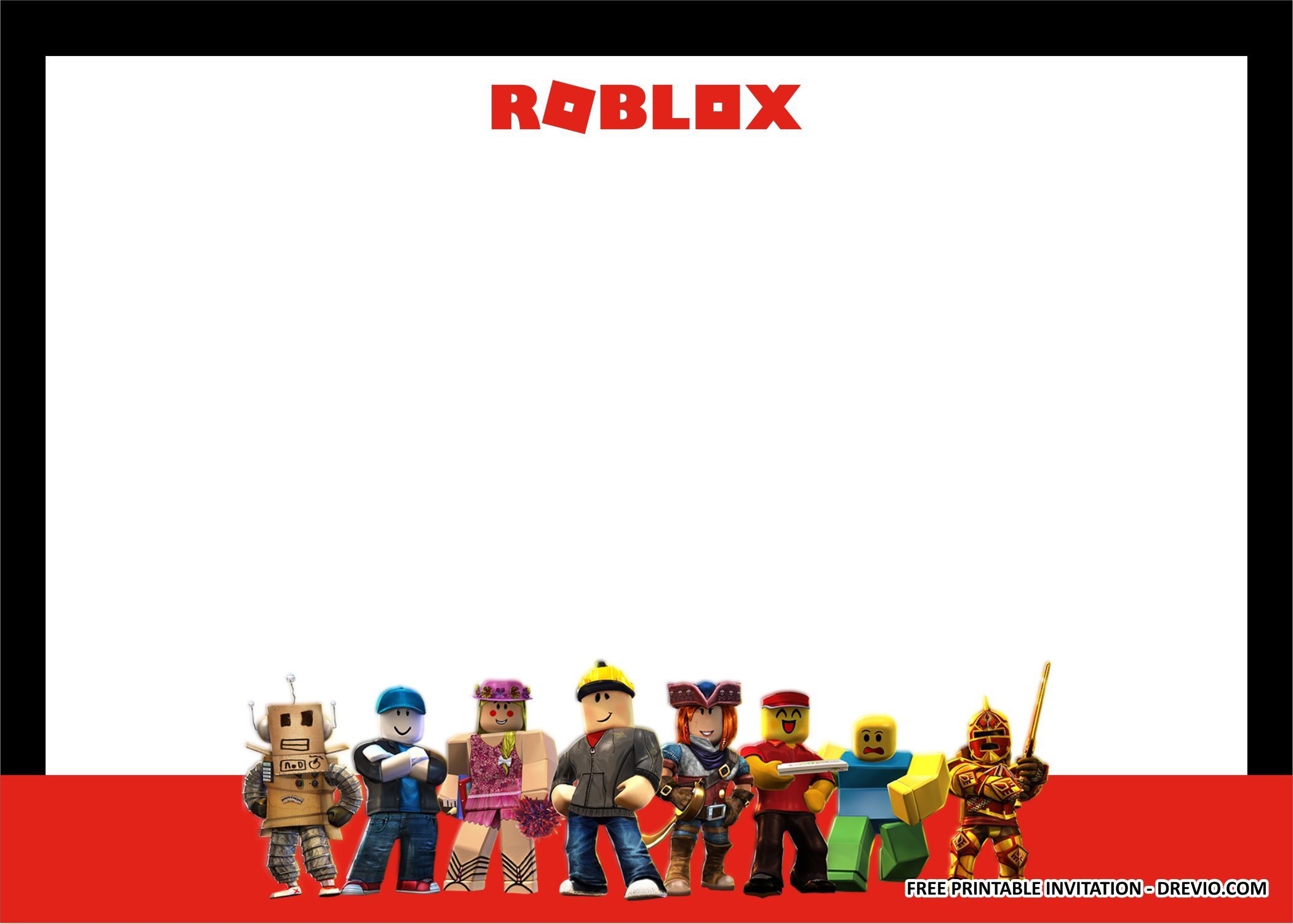 Roblox Birthday Card Printable Free