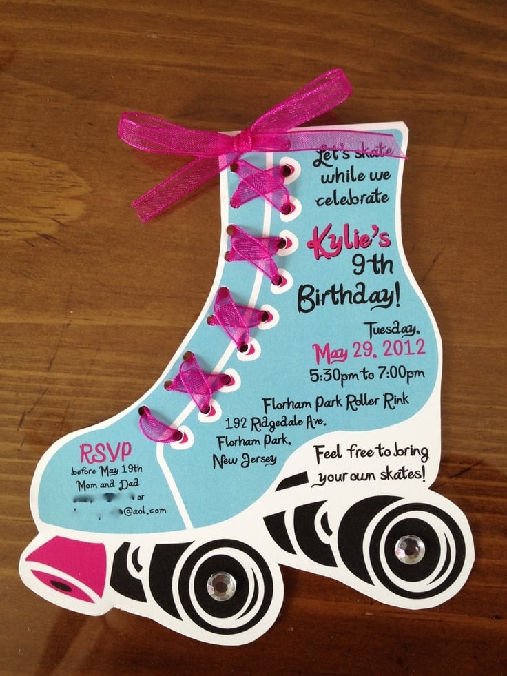 Roller Skating Birthday Invitation Free Template