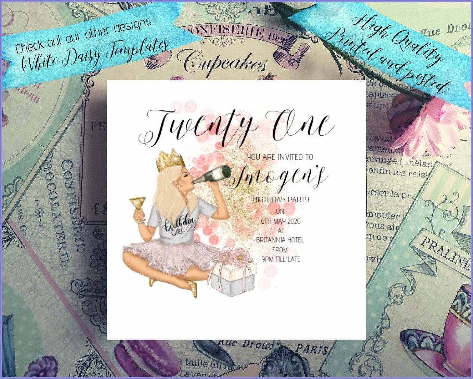 Rose Gold Birthday Invitations Template Invitations Resume Examples