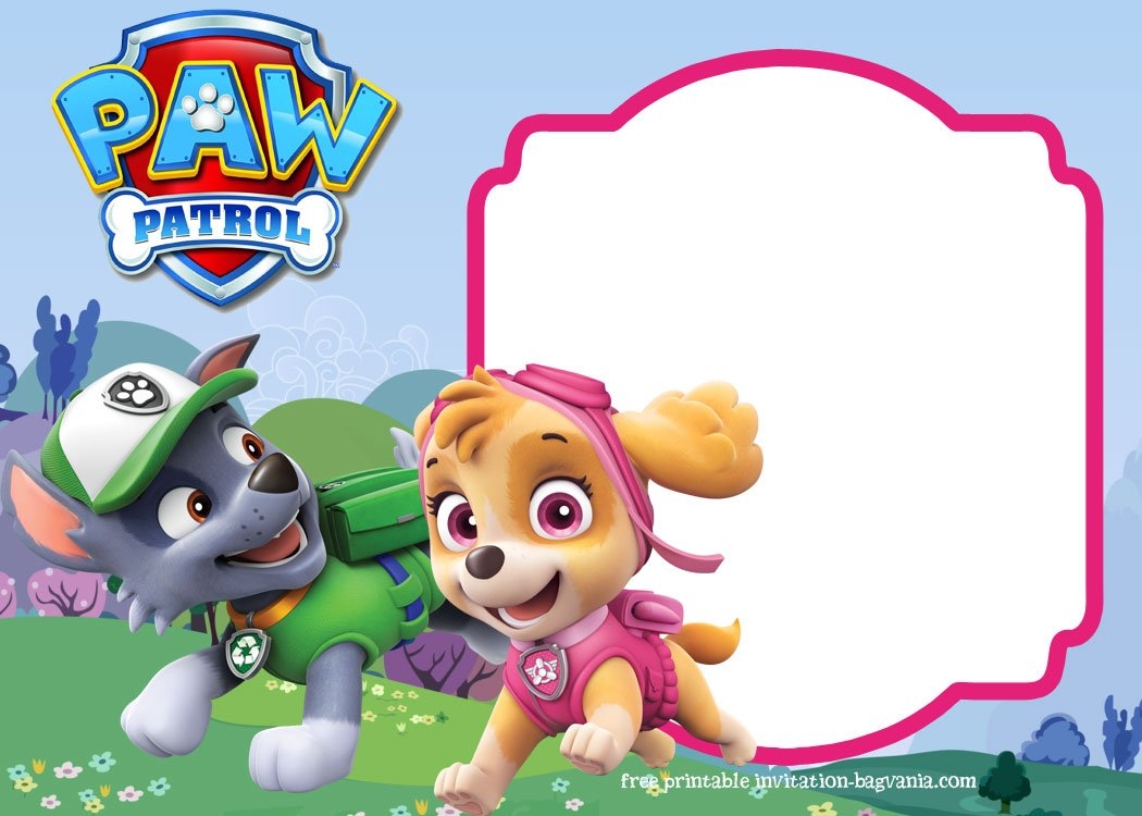 Skye Paw Patrol Invitation Template Free