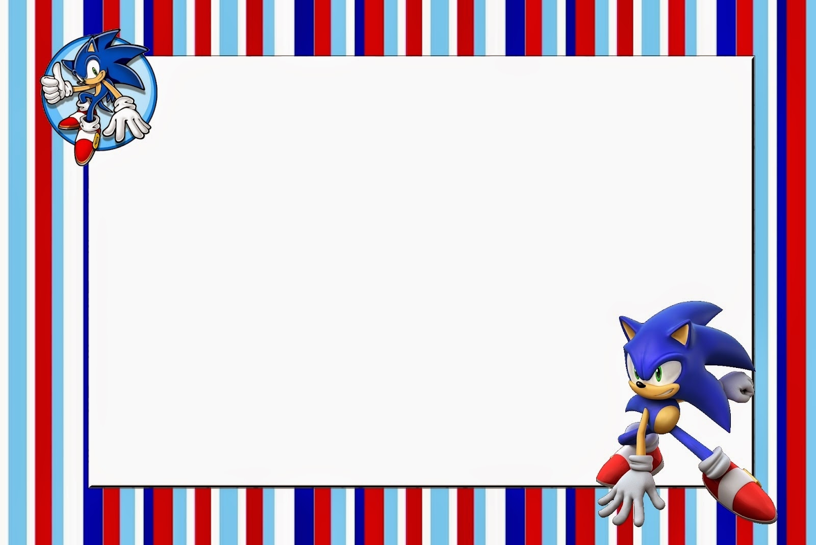 Sonic Birthday Cards Printable