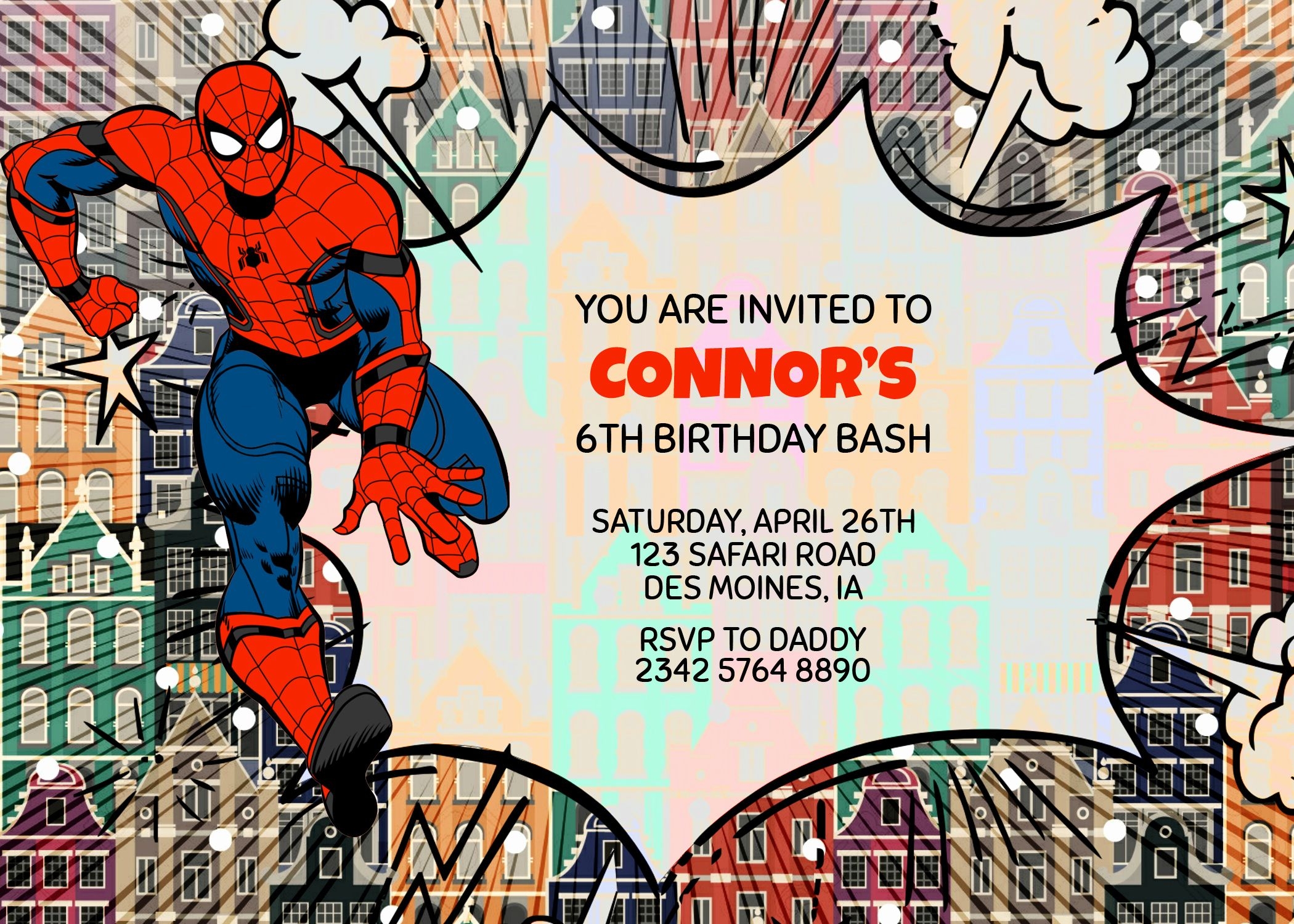 Spiderman Invitations Free Template