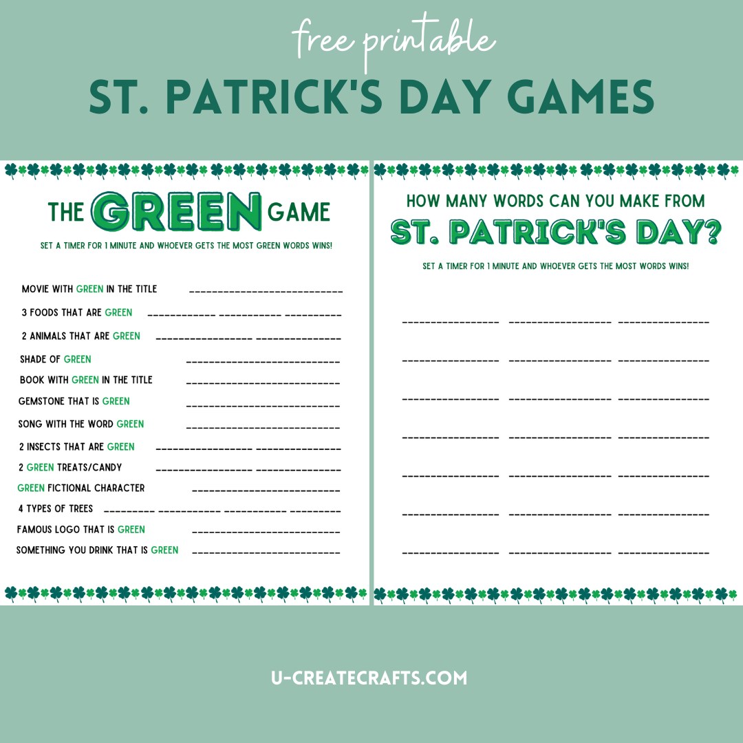 St Patrick 39 s Day Game Printable