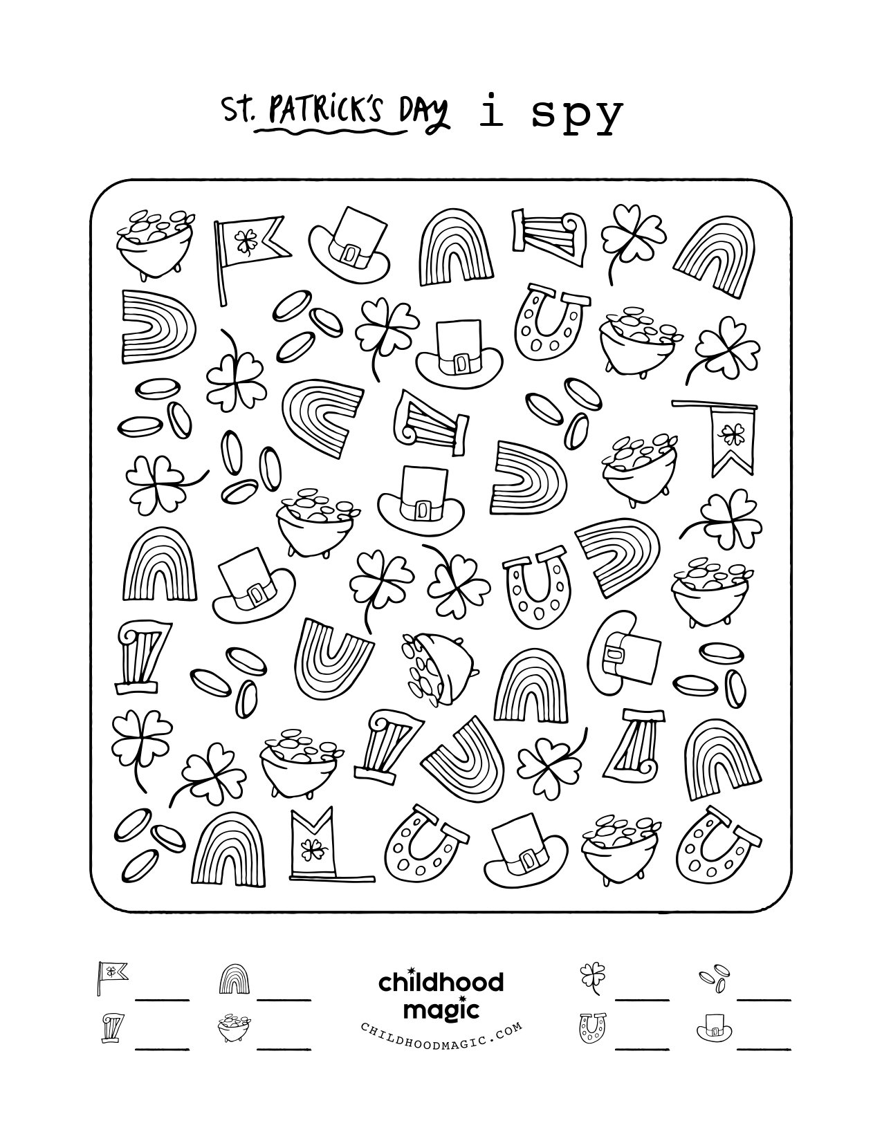 St Patrick 39 s Day I Spy Game Childhood Magic