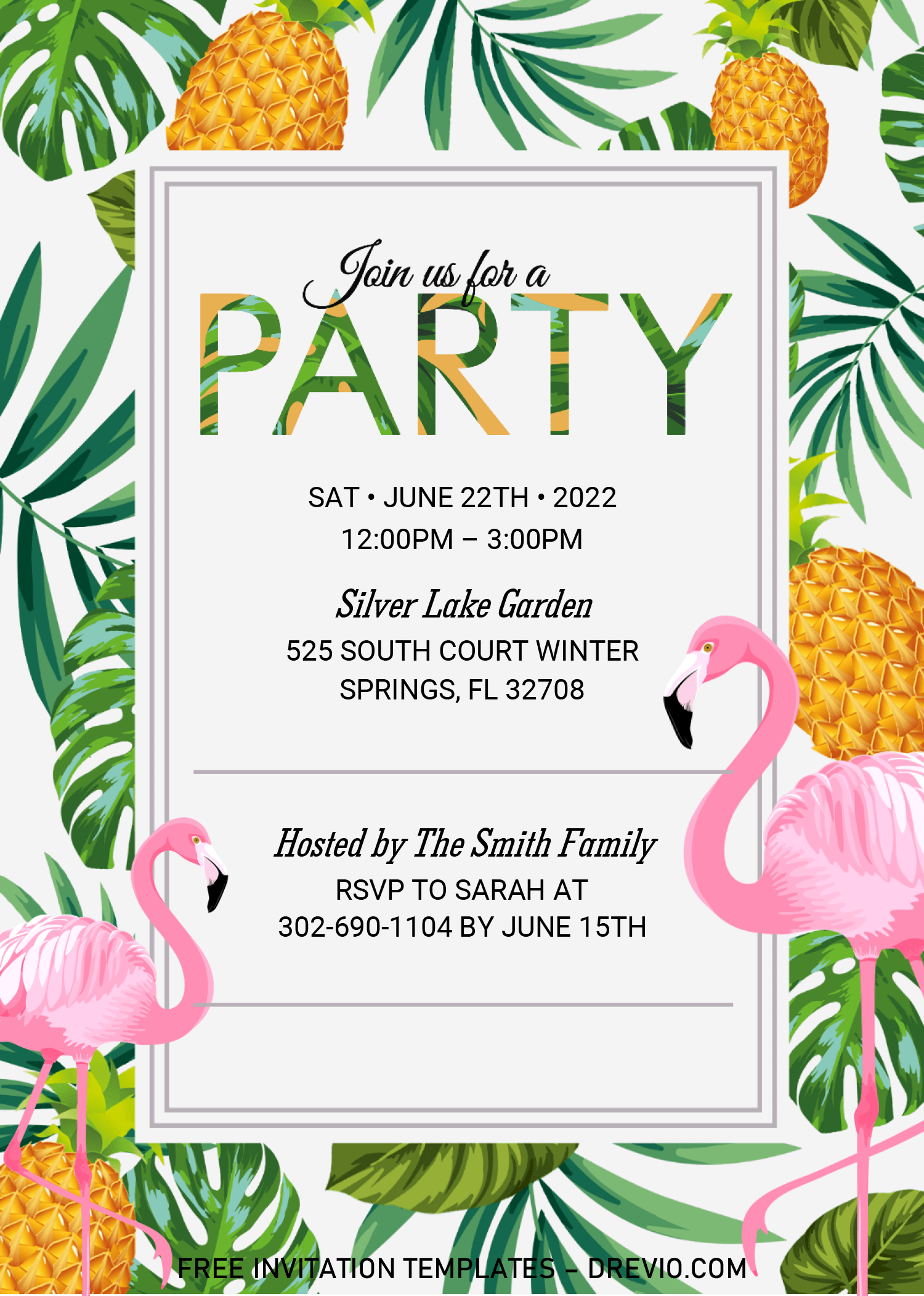 Summer Party Invitations Templates