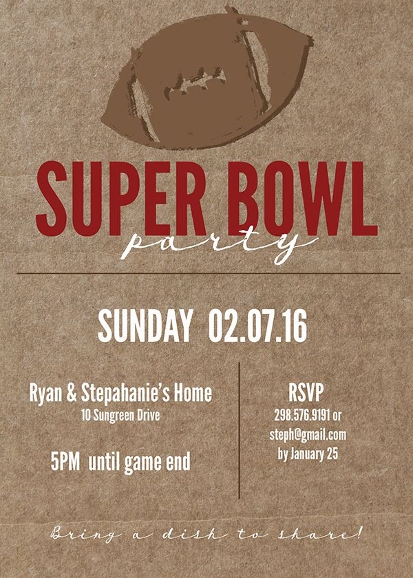 Super Bowl Invitations Templates