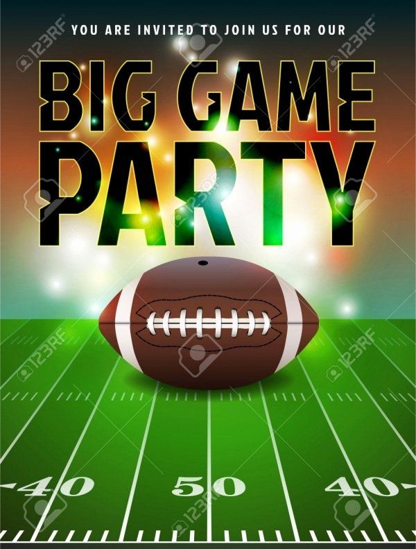 Super Bowl Party Invite Template Printable Word Searches