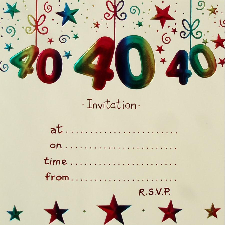 Surprise 40th Birthday Invitation Free Template
