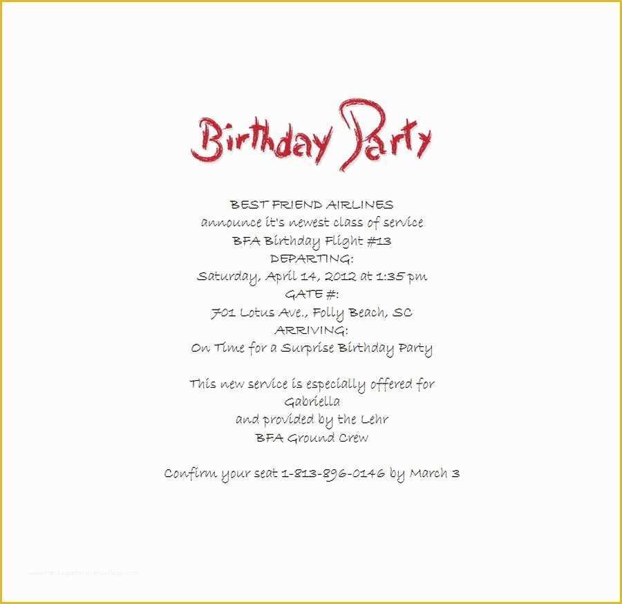 Surprise Birthday Invitations Templates Free Of Surprise Birthday Party 