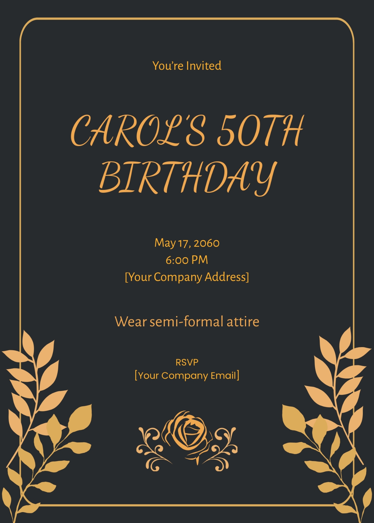 Template 50th Birthday Invitations Free Printable Pdf Infoupdate