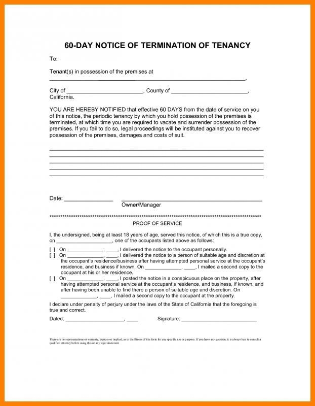 Texas Printable Tenant 60 Day Notice To Vacate Template Printable 
