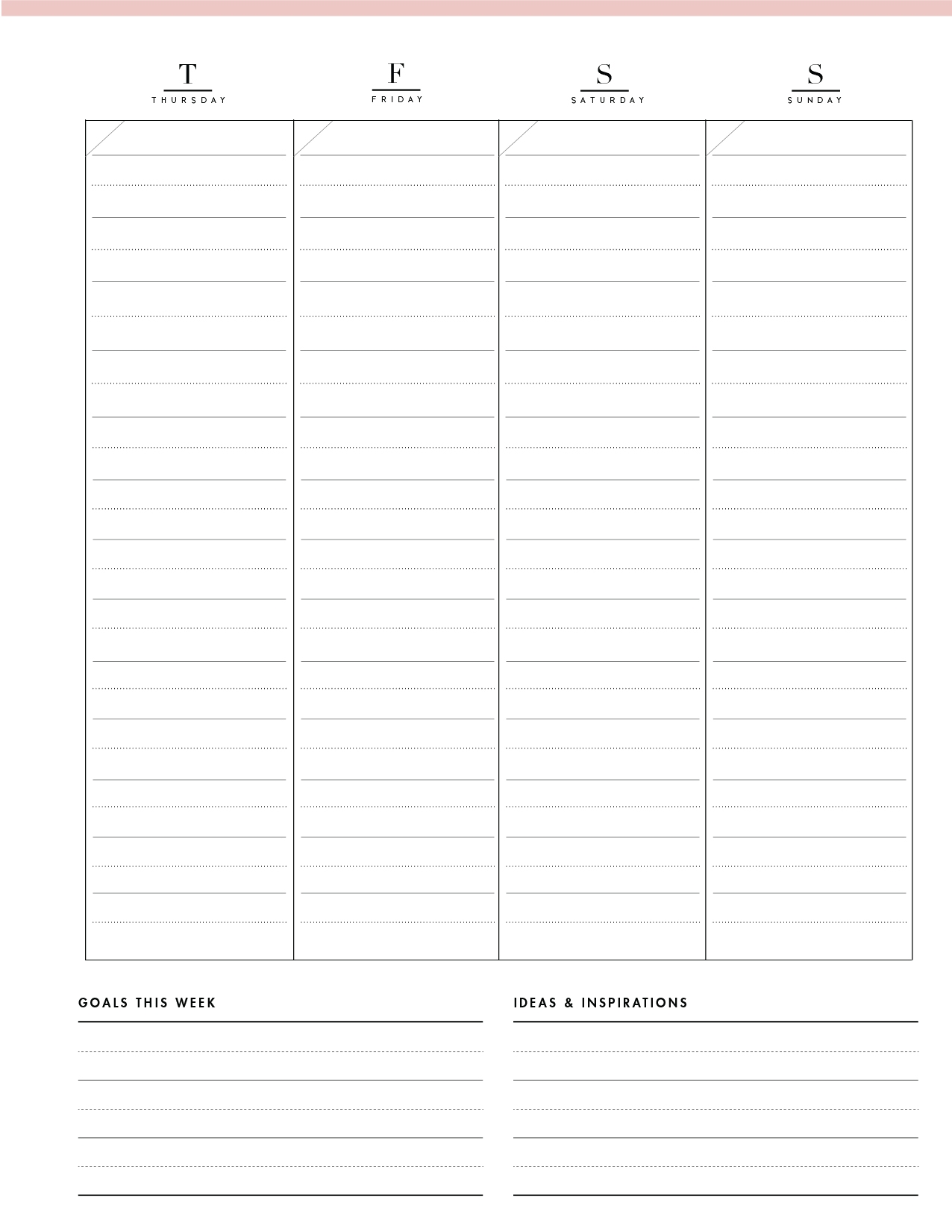The Ultimate Guide To Fill In Blank 7 Day Printable Weekly Schedule 