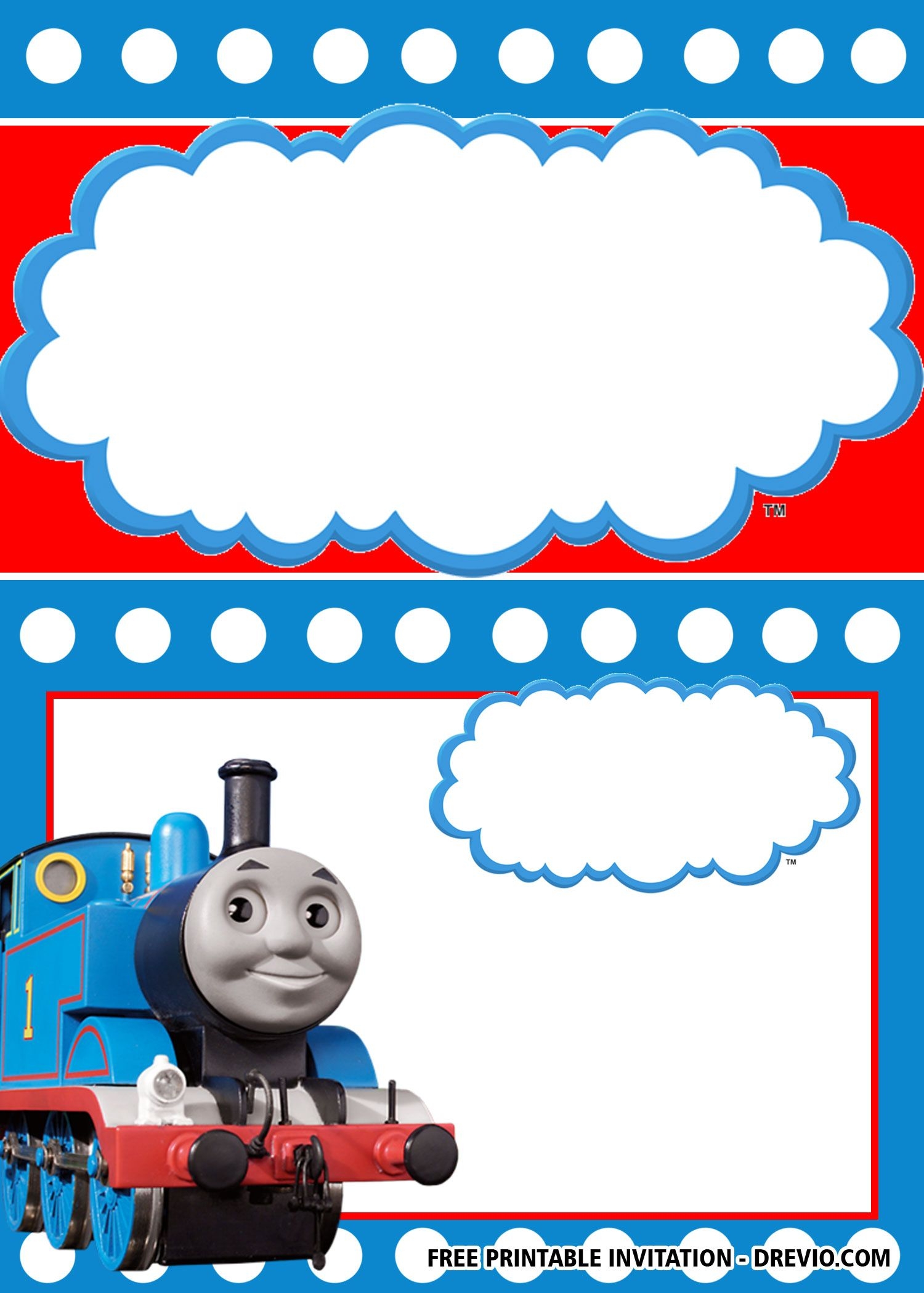 Thomas Train Birthday Invitation Template