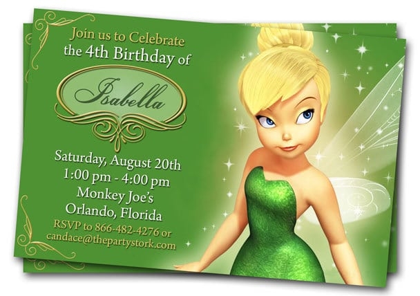 Tinkerbell Birthday Invitations Printable