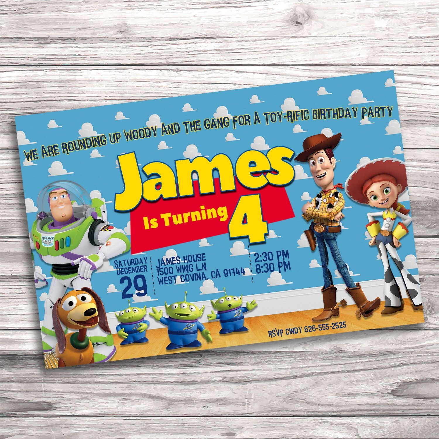 Toy Story Invitations Printable