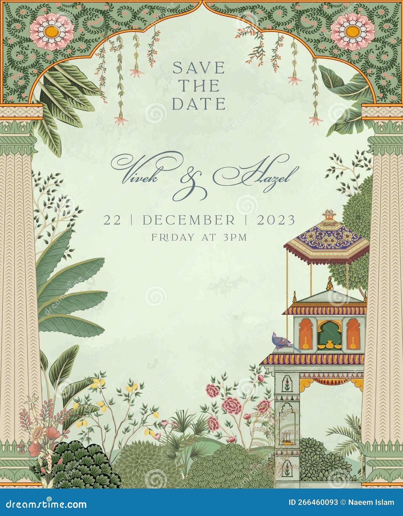 Traditional Mughal Wedding Invitation Card Invitation Card For 